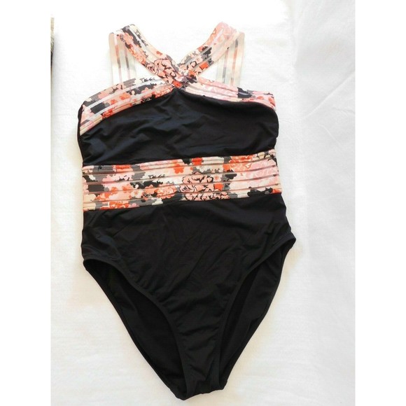 Kenneth Cole L One-Piece Swimsuit Racer Back Size Large - Picture 3 of 10